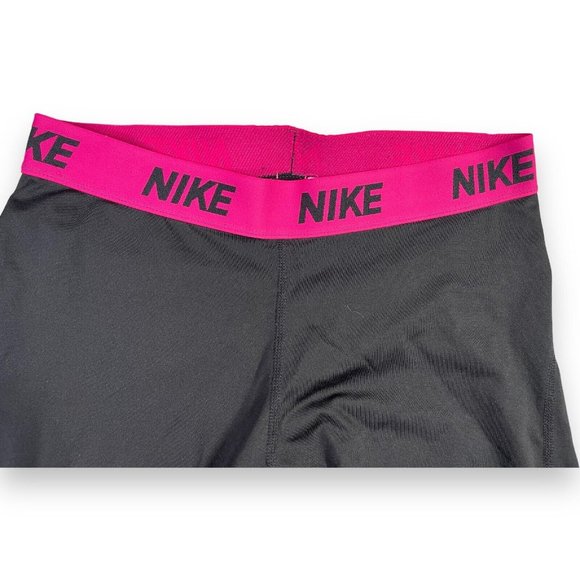 Nike Women's Legging Size Large Elastic Waist Skinny Leg Logo Black -1606CVT - Picture 4 of 9